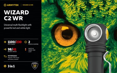 Armytek Wizard C2 WR WARM (teplejší odstín) s USB nabíjením